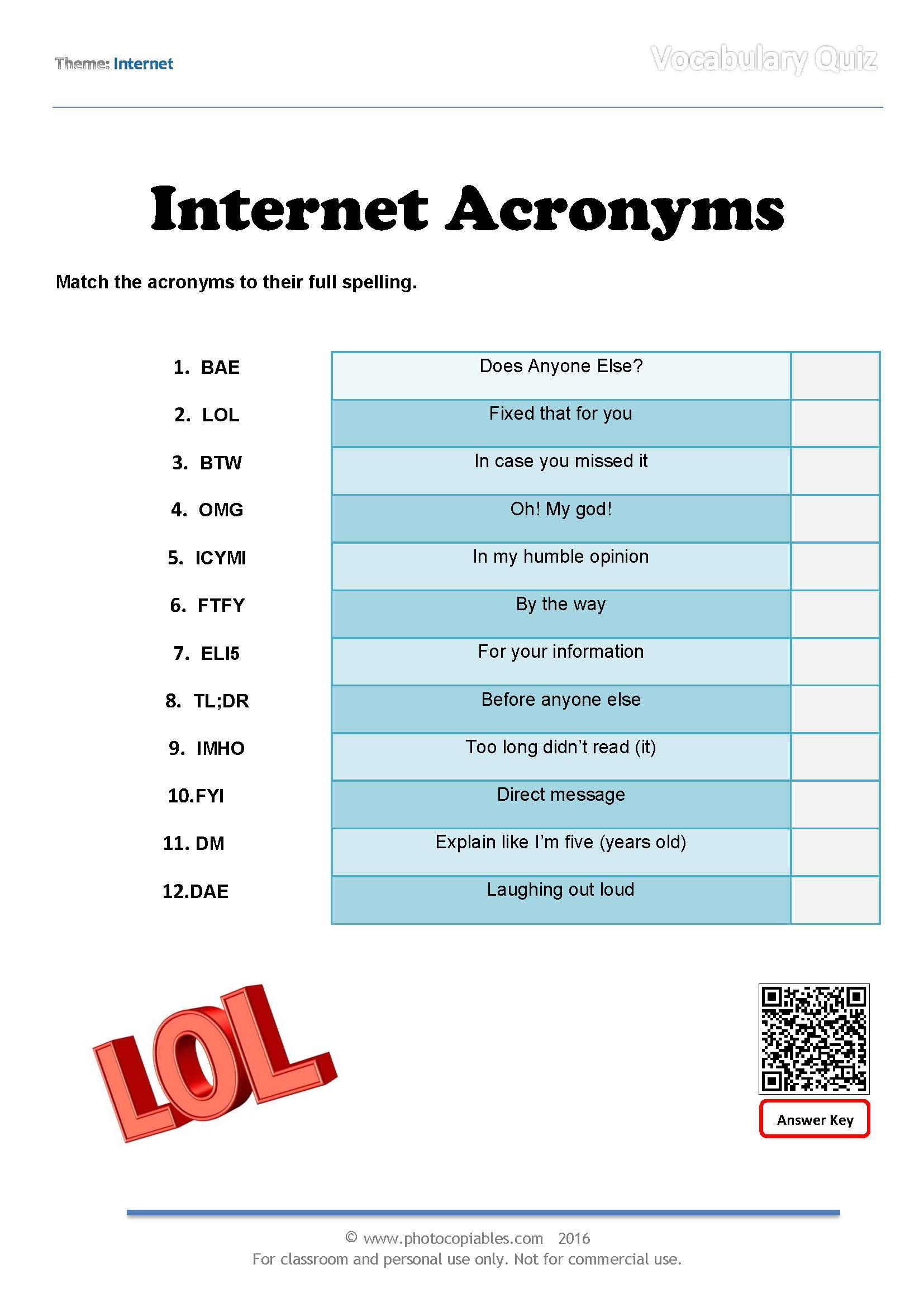 Internet Acronyms vocabulary quiz_simplified