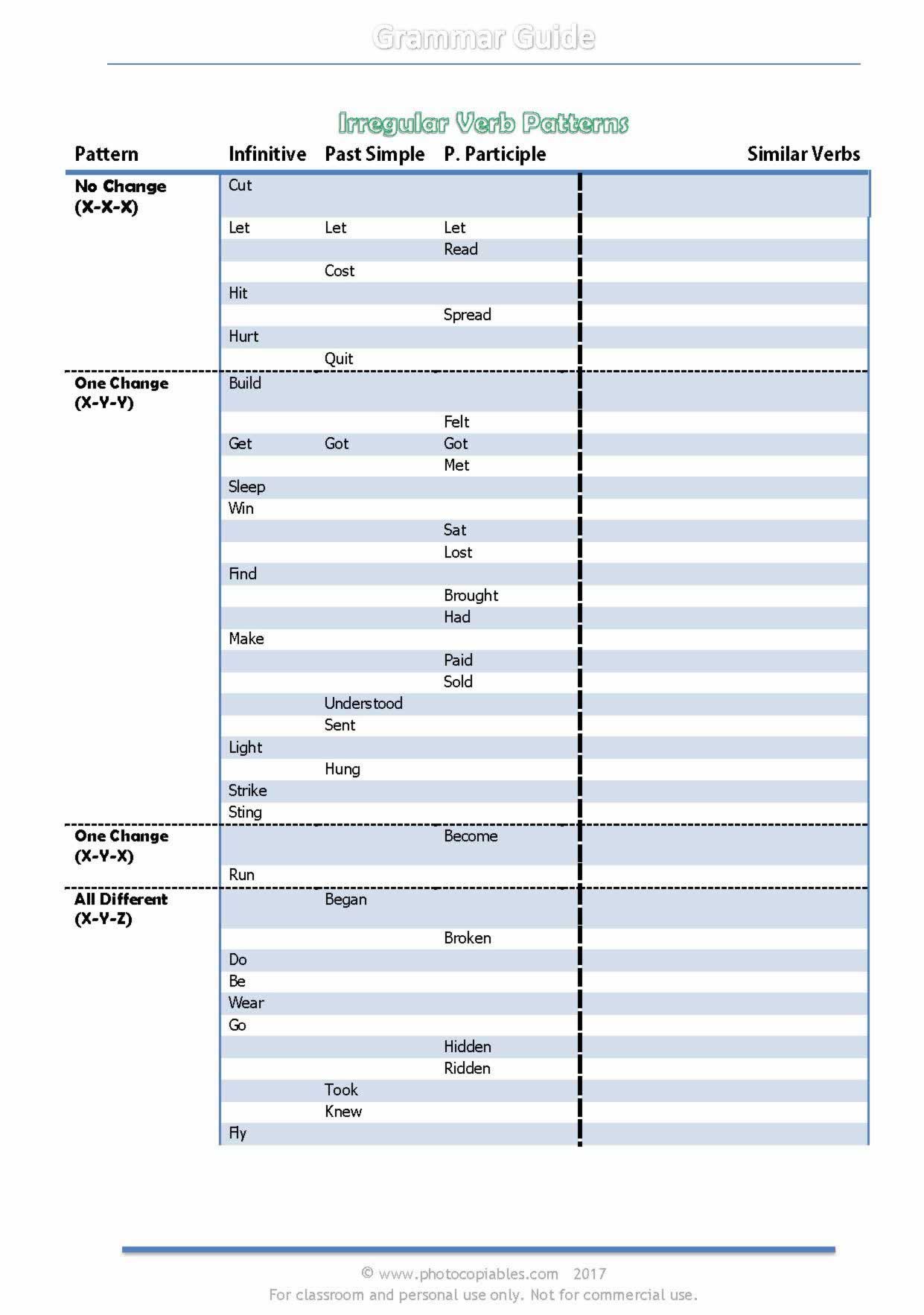 Irregular verb patterns_WS_page_1 Irregular verb patterns_WS_page_1