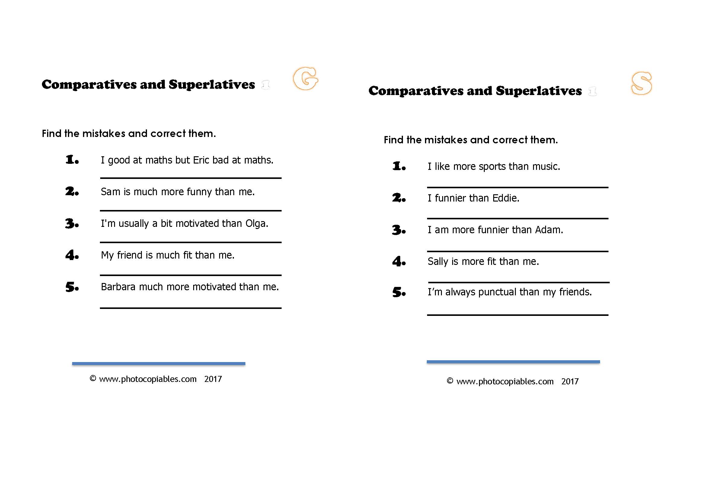 comparatives and superlatives common mistakes 2