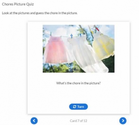 chores picture quiz