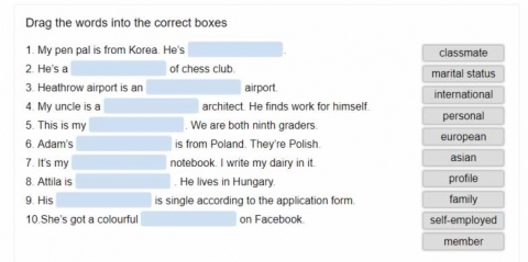 people and society online vocabulary quiz