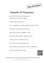 Adverbs of frequency worksheet