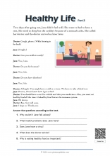 Healthy life reading text part two