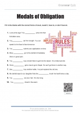Modals of obligation quiz