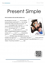 present simple cloze test
