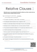 Relative Clauses consolidation worksheet 2